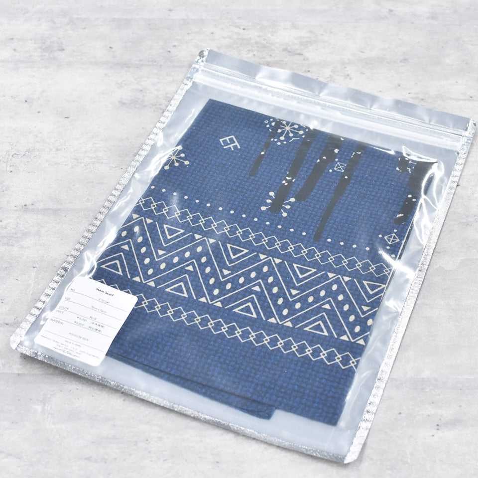 elephant TRIBAL fabrics / stain scarf - BLUE