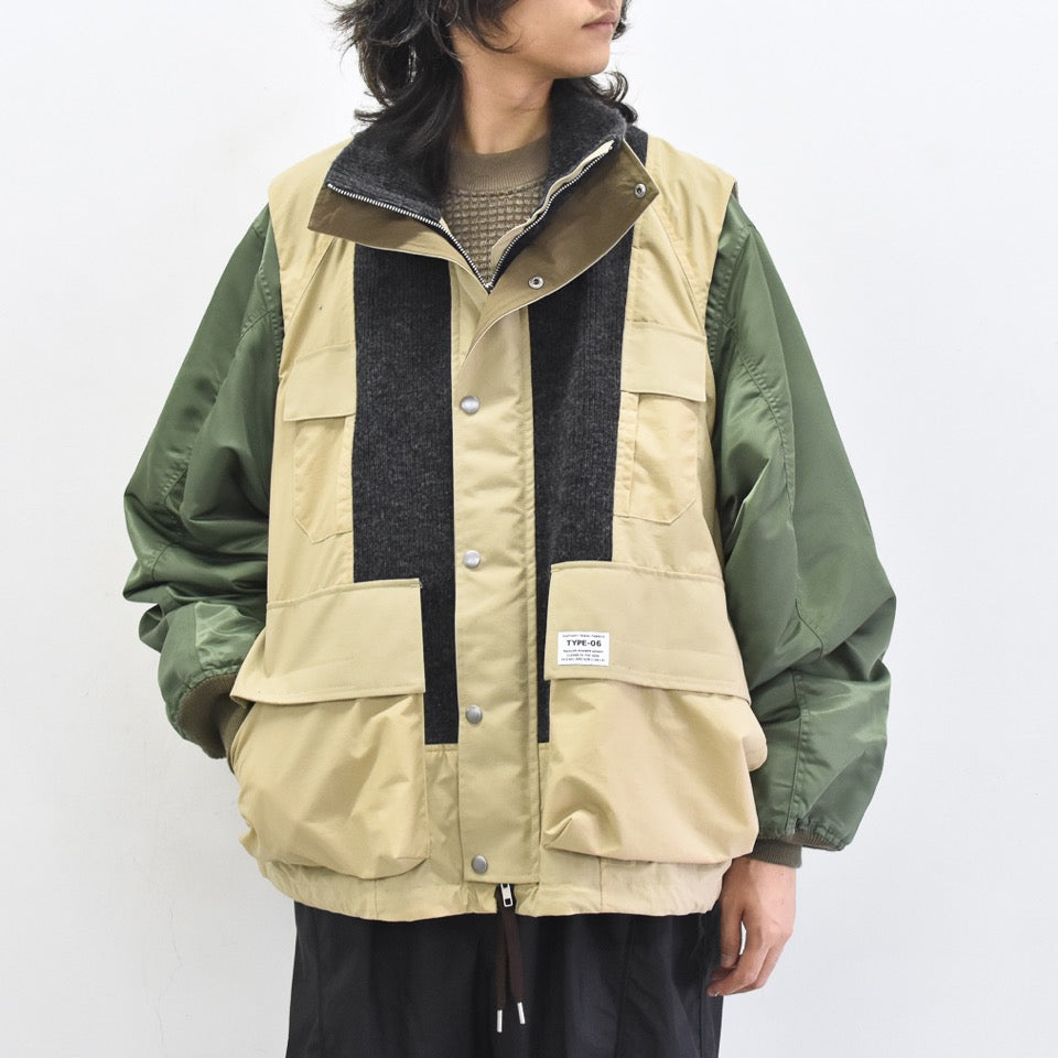 elephant TRIBAL fabrics / Hybrid Mountain JKT - BEIGE