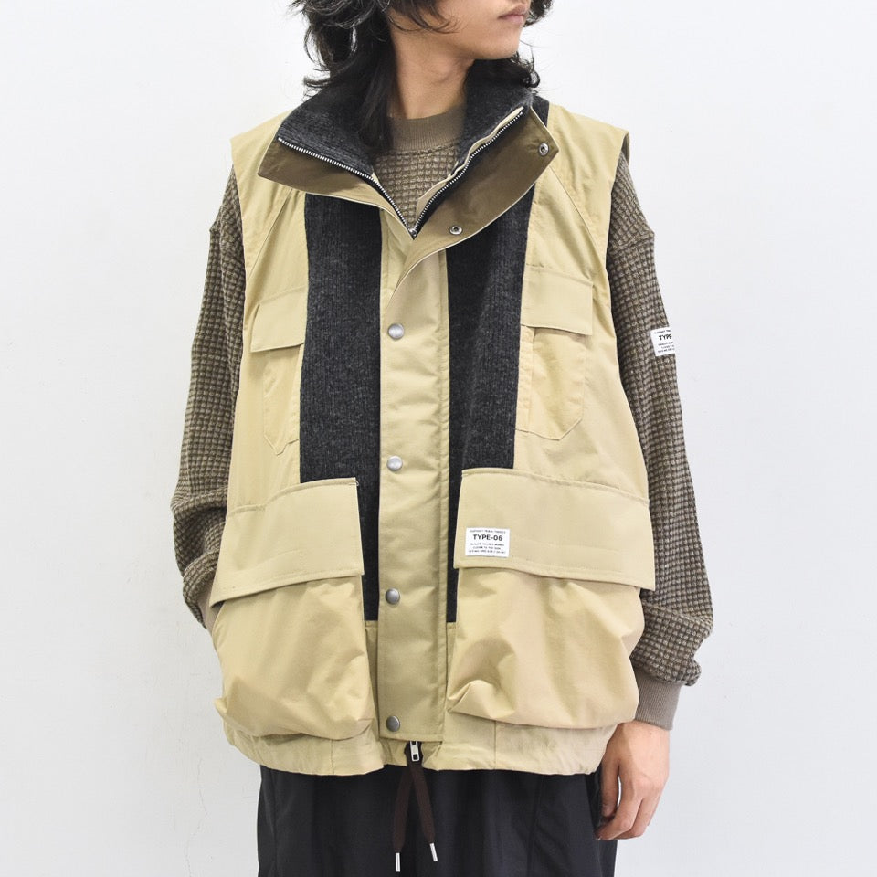 elephant TRIBAL fabrics / Hybrid Mountain JKT - BEIGE