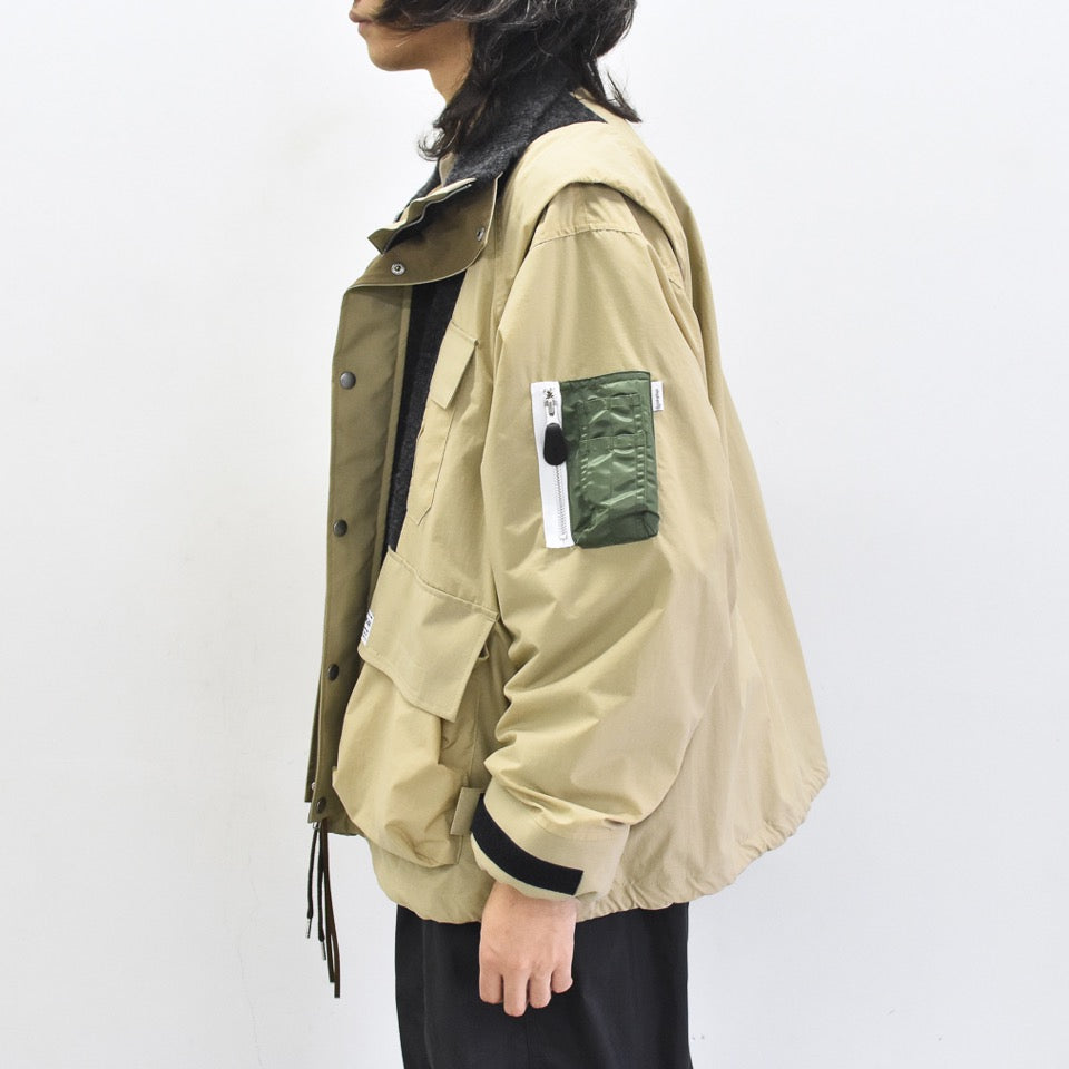elephant TRIBAL fabrics / Hybrid Mountain JKT - BEIGE