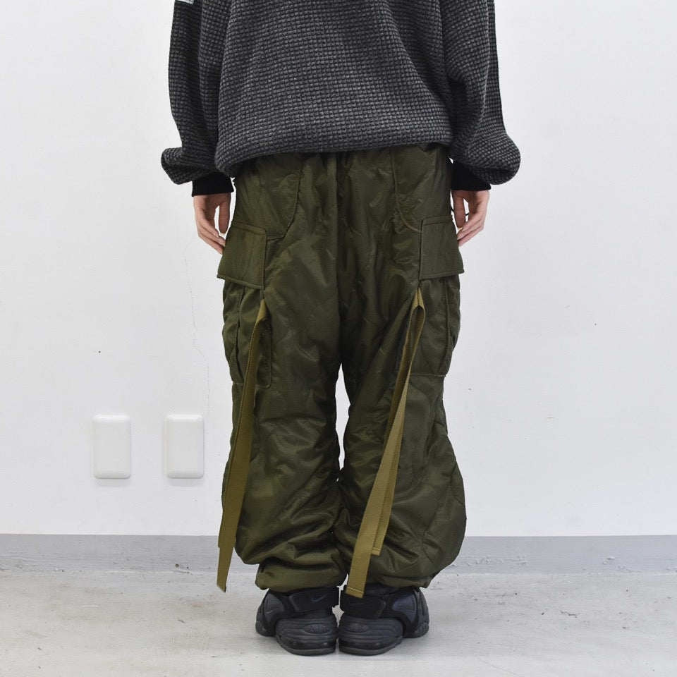 elephant TRIBAL fabrics / Cut Off Quilting Cargo Pants - KHAKI