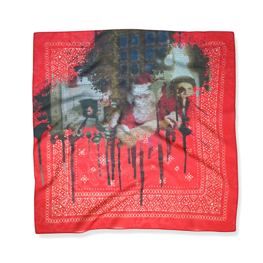 elephant TRIBAL fabrics / stain scarf - RED