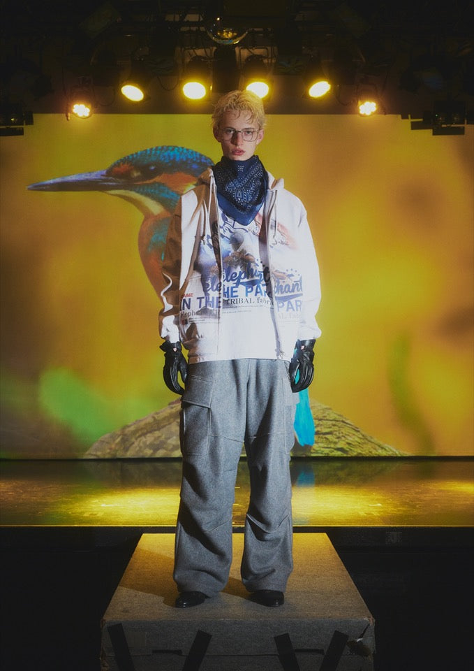 elephant TRIBAL fabrics / stain scarf - BLUE