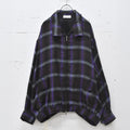 THE JEAN PIERRE / Glitter Plaid Harrington Jacket - SKY BLUE