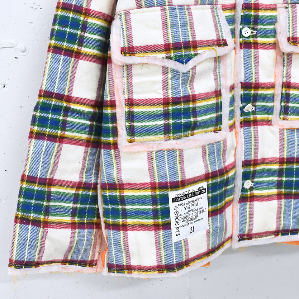 JUVENILE HALL ROLLCALL / 2133 NC KTG SHIRT JACKET - WHITE/RED