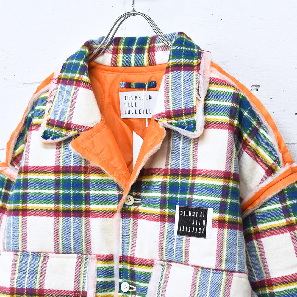 JUVENILE HALL ROLLCALL / 2133 NC KTG SHIRT JACKET - WHITE/RED