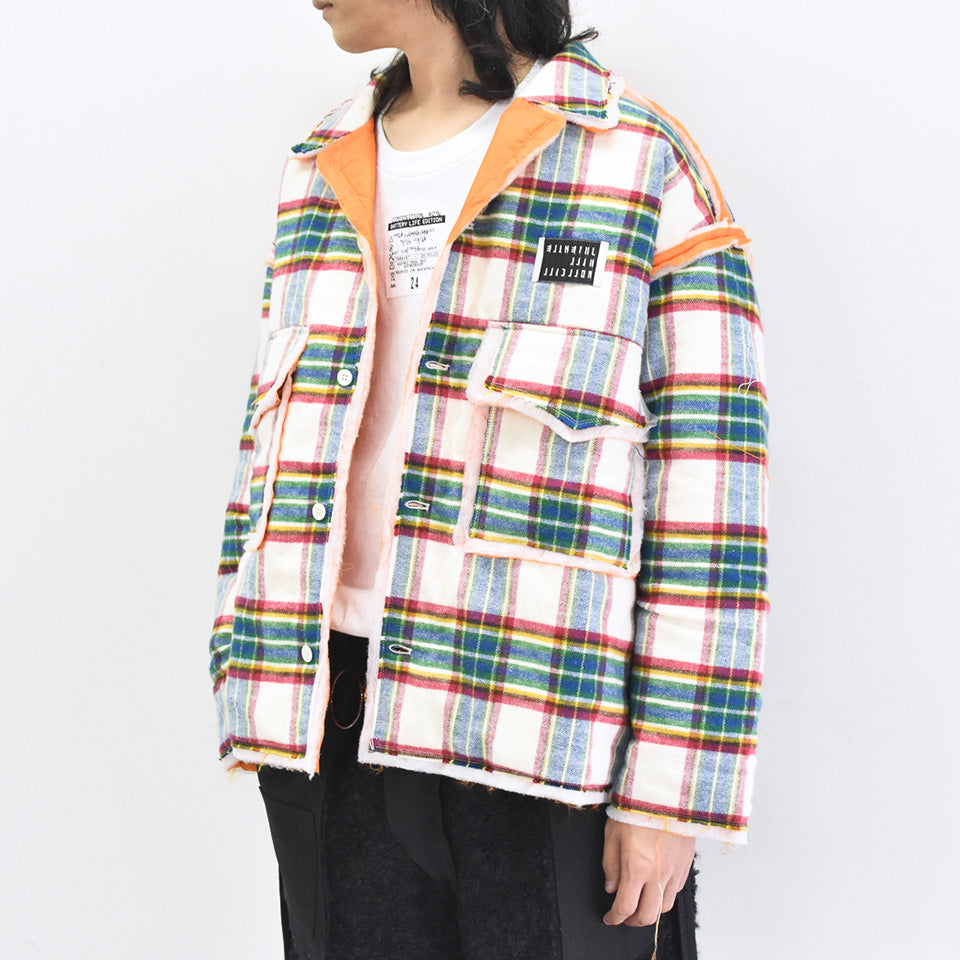 JUVENILE HALL ROLLCALL / 2133 NC KTG SHIRT JACKET - WHITE/RED