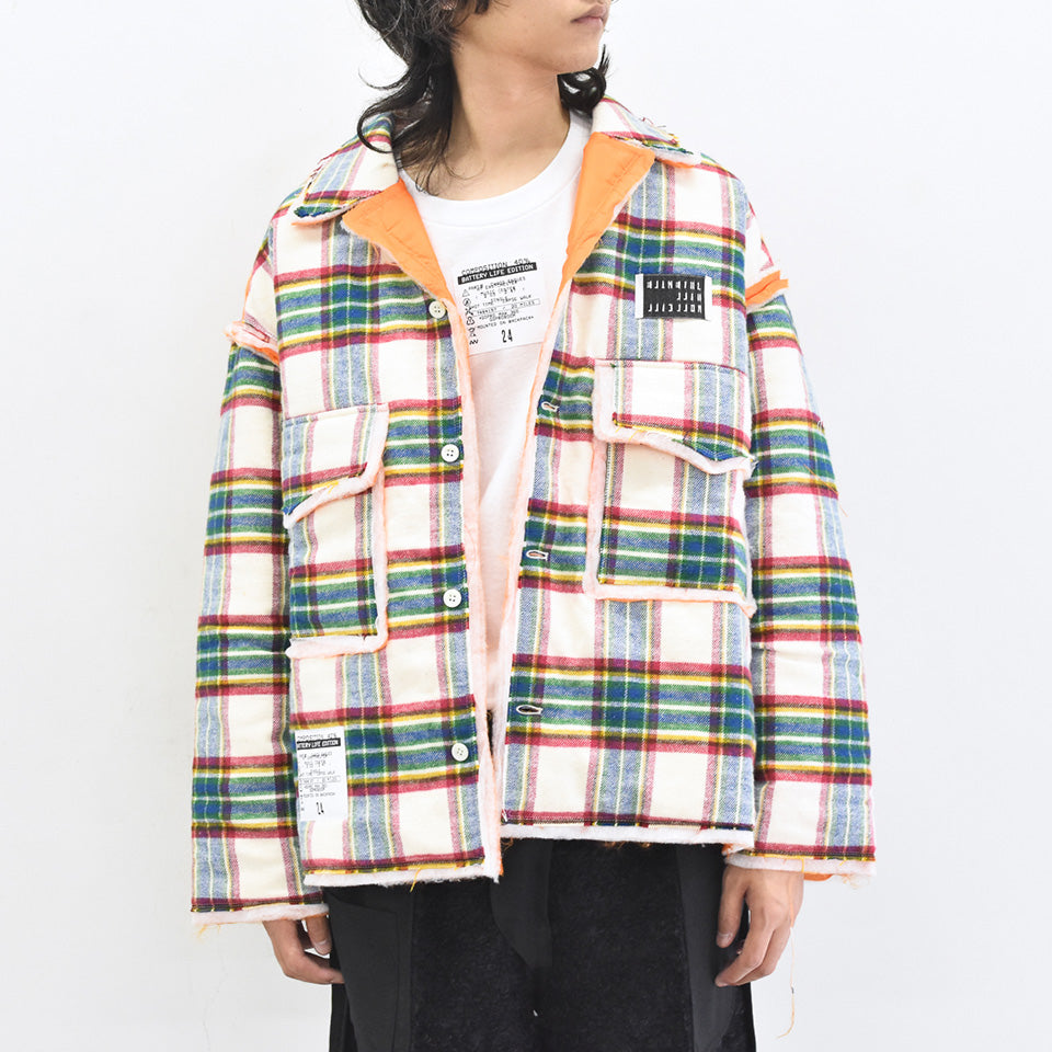 JUVENILE HALL ROLLCALL / 2133 NC KTG SHIRT JACKET - WHITE/RED