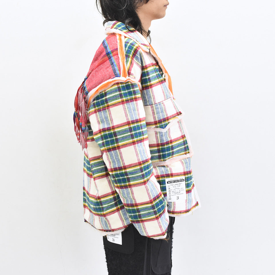 JUVENILE HALL ROLLCALL / 2133 NC KTG SHIRT JACKET - WHITE/RED