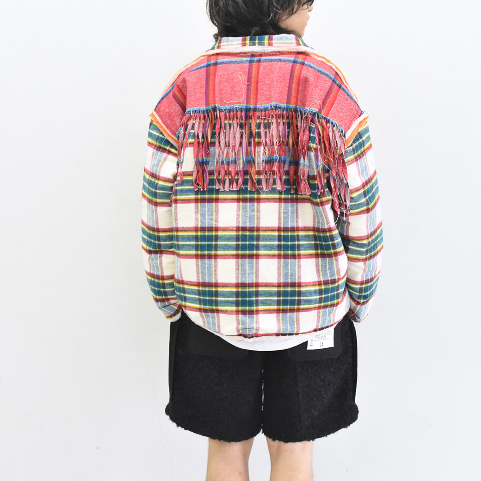 JUVENILE HALL ROLLCALL / 2133 NC KTG SHIRT JACKET - WHITE/RED