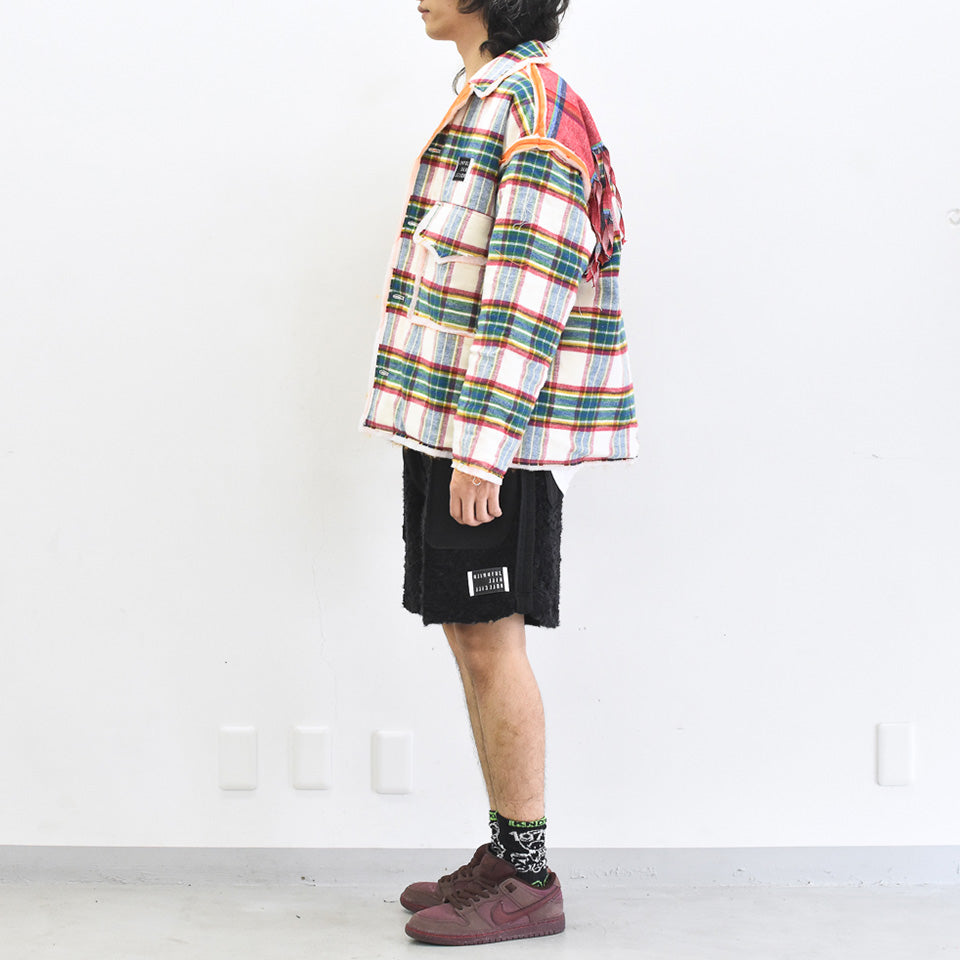 JUVENILE HALL ROLLCALL / 2133 NC KTG SHIRT JACKET - WHITE/RED