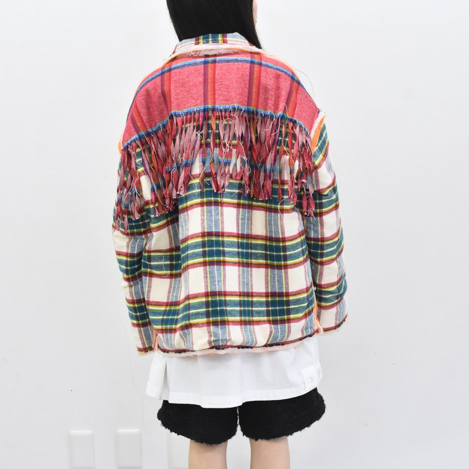 JUVENILE HALL ROLLCALL / 2133 NC KTG SHIRT JACKET - WHITE/RED