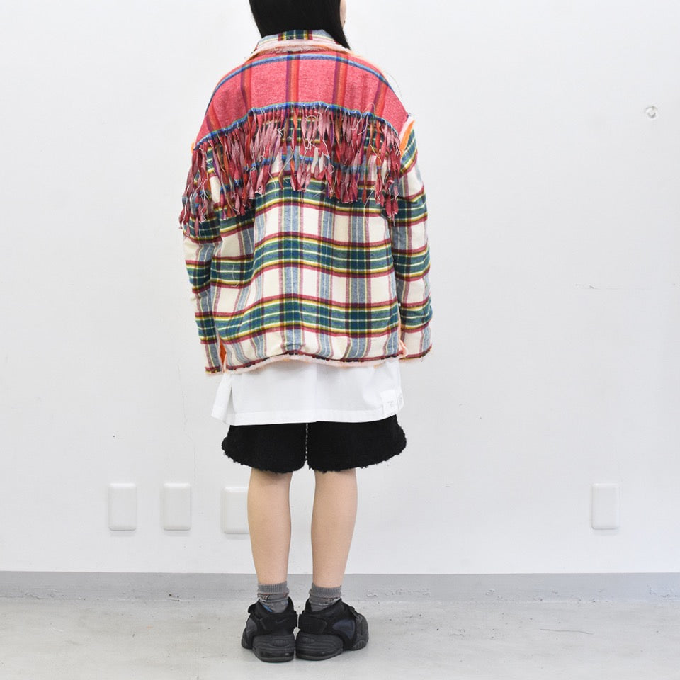 JUVENILE HALL ROLLCALL / 2133 NC KTG SHIRT JACKET - WHITE/RED