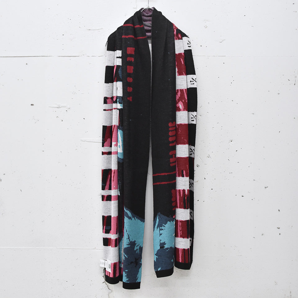 STOF / Double Exposure Knit Stole - SPACE