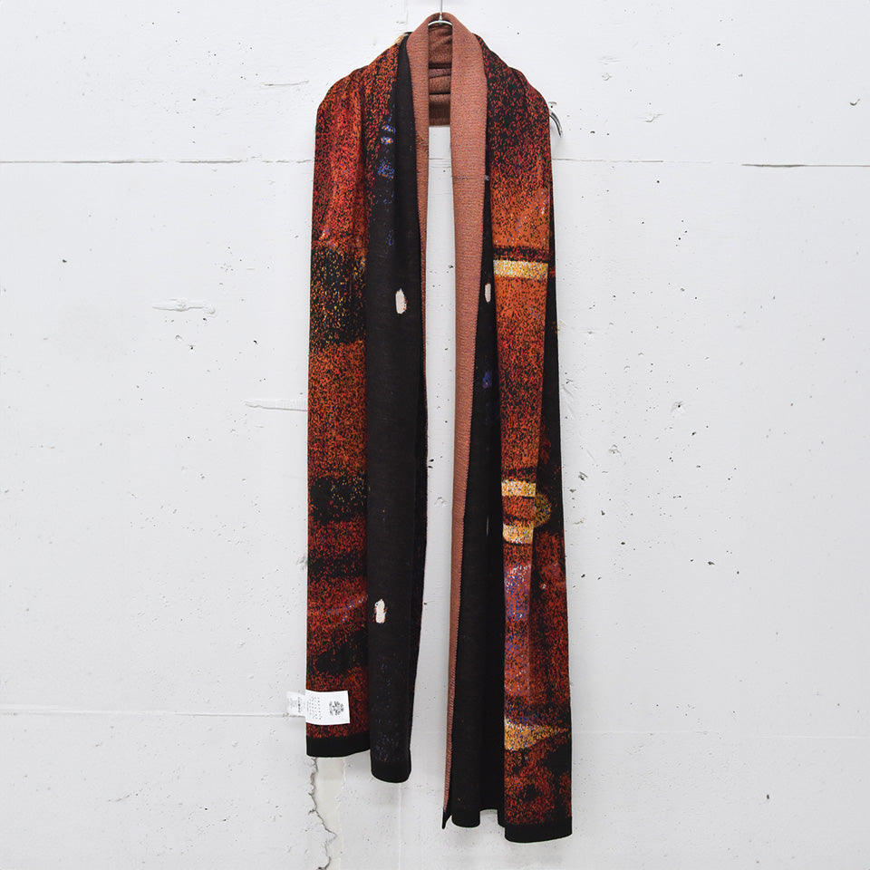 STOF / Double Exposure Knit Stole - VOLCAN