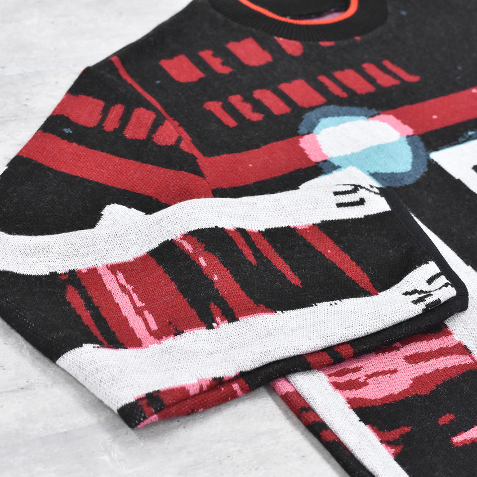 STOF / Double Exposure Knit Sweater - SPACE