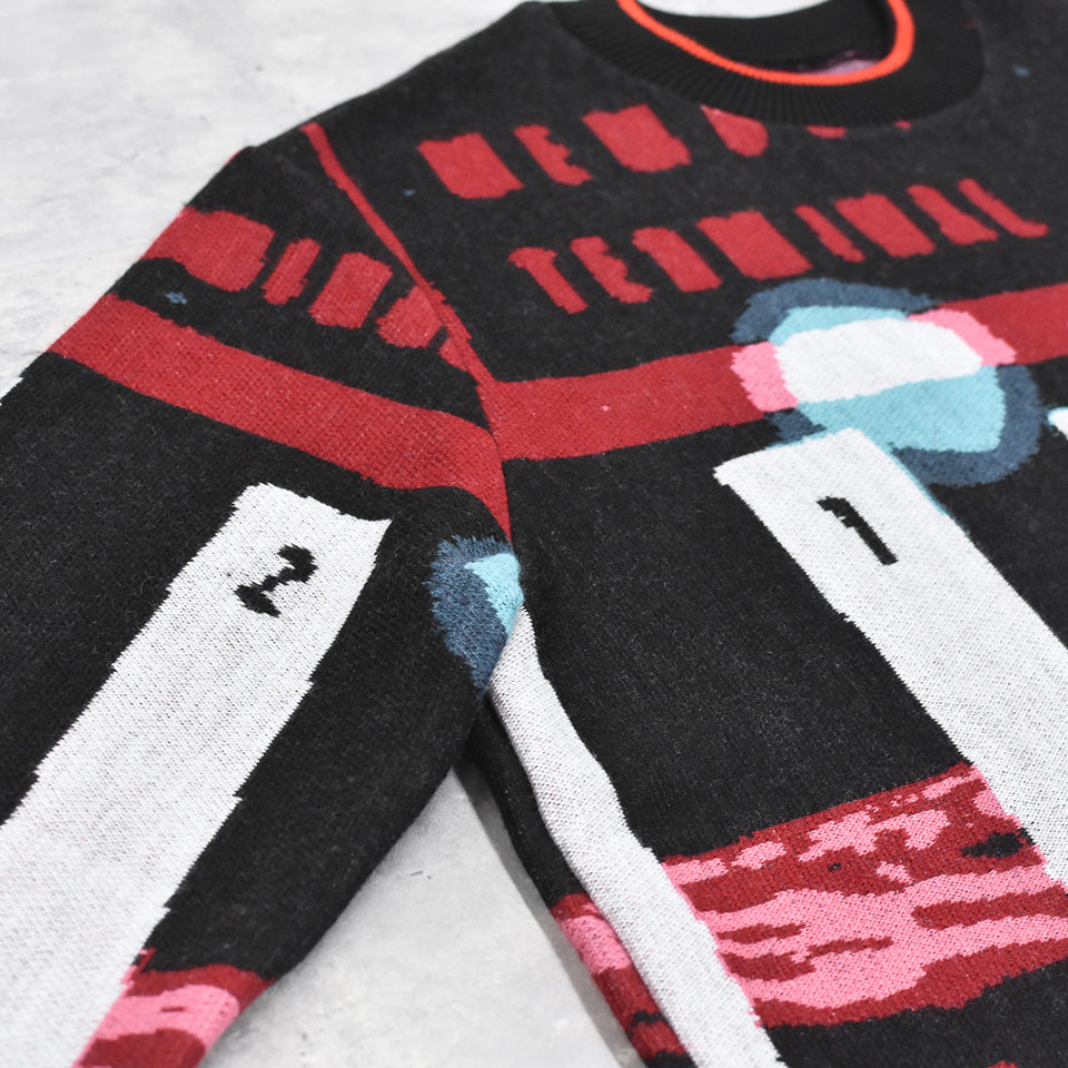 STOF / Double Exposure Knit Sweater - SPACE