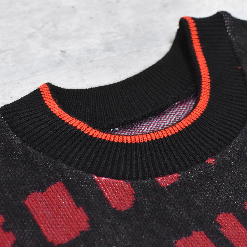 STOF / Double Exposure Knit Sweater - SPACE