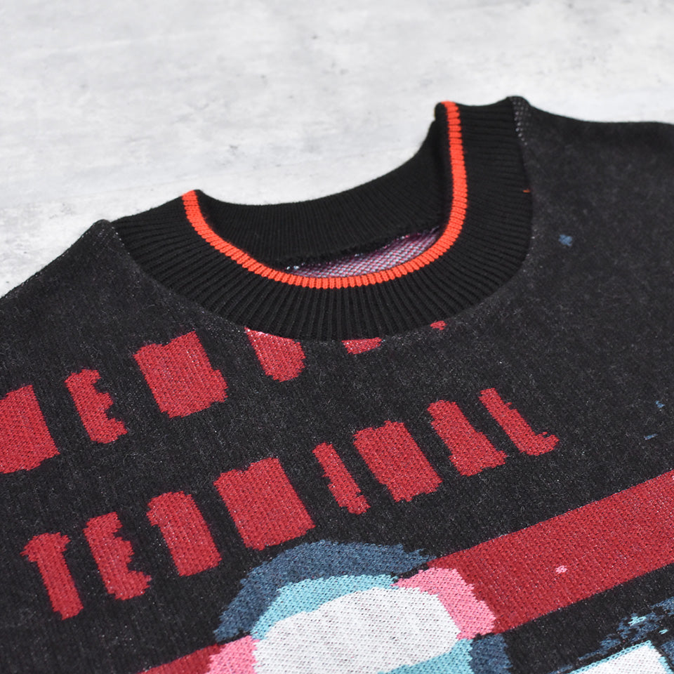 STOF / Double Exposure Knit Sweater - SPACE