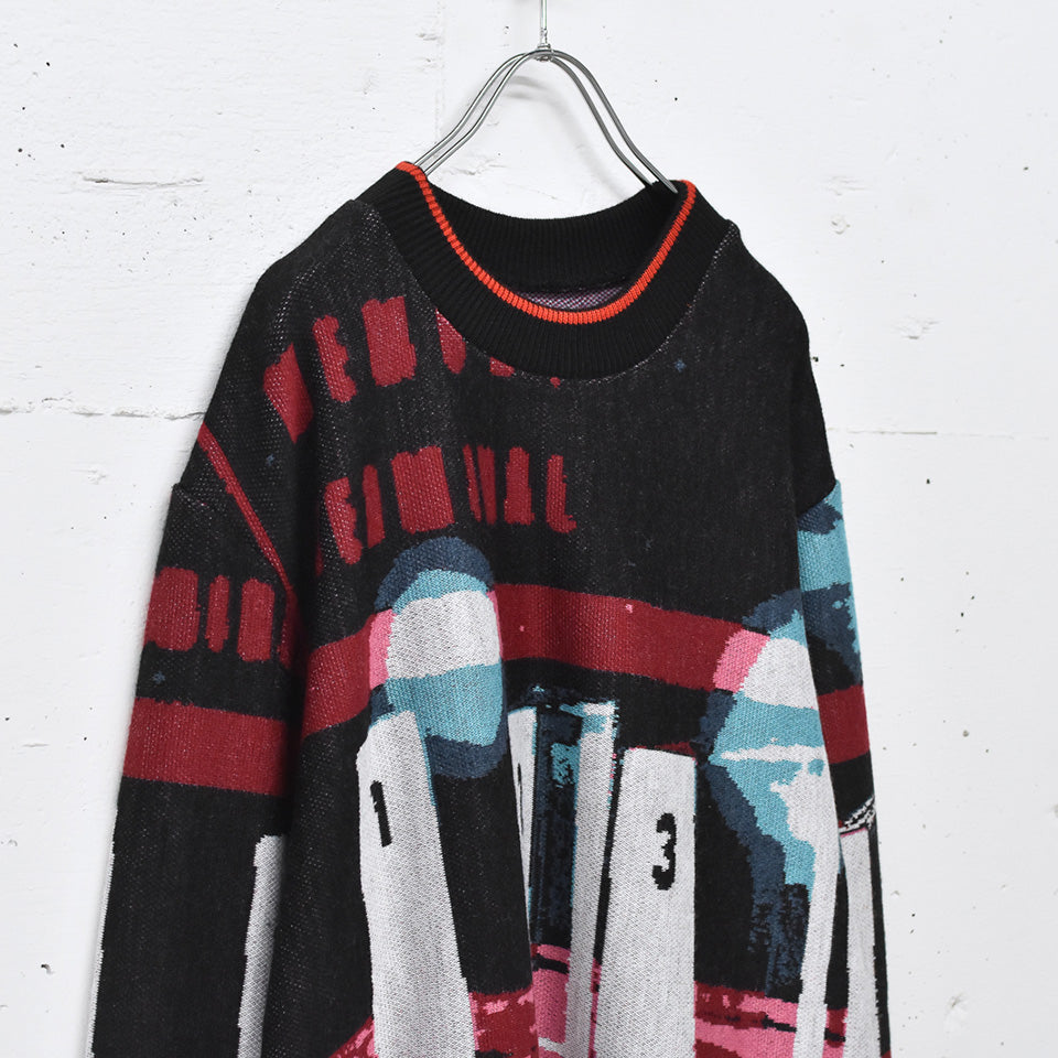STOF / Double Exposure Knit Sweater - SPACE