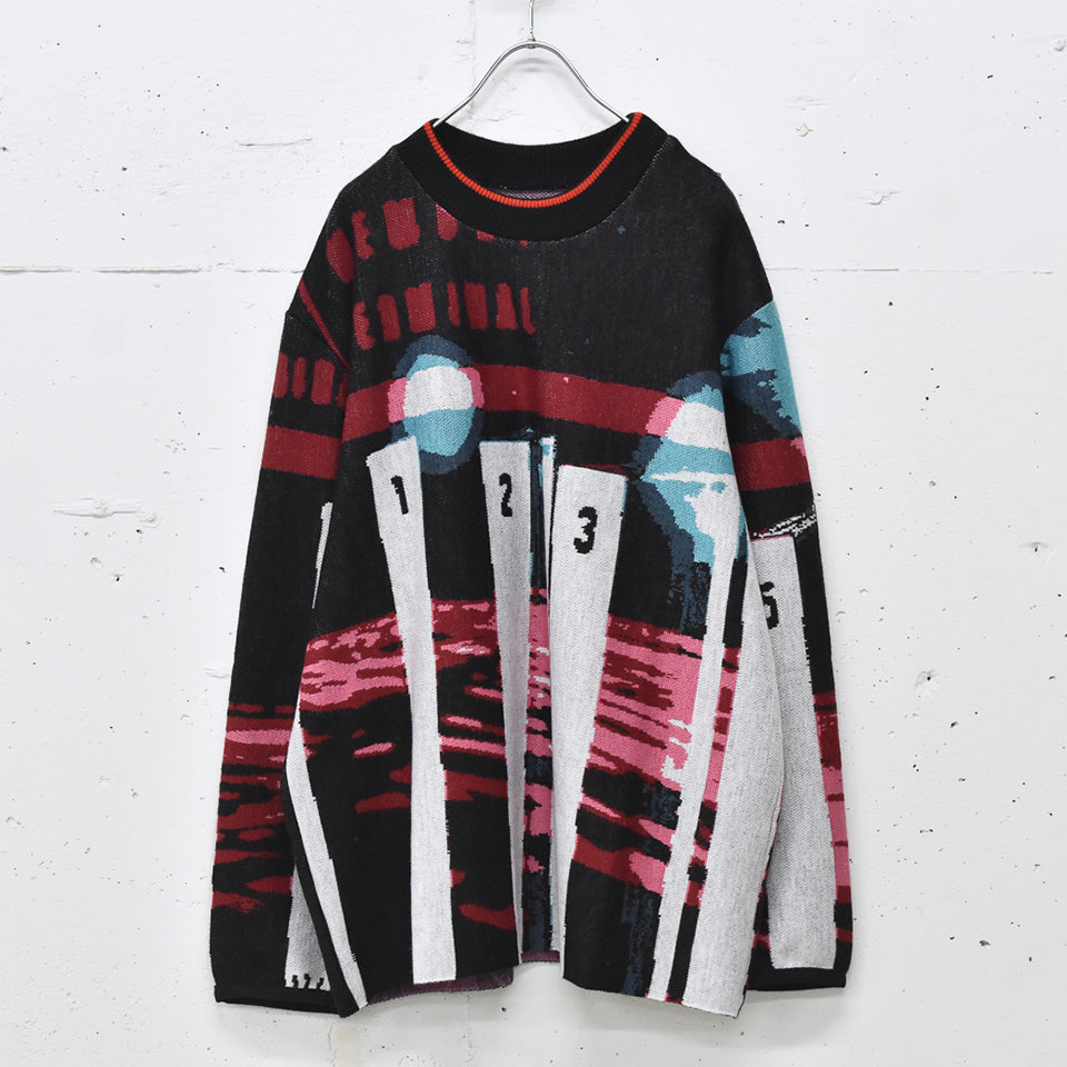 STOF / Double Exposure Knit Sweater - SPACE