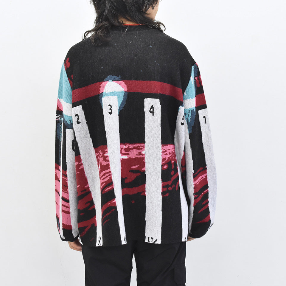 STOF / Double Exposure Knit Sweater - SPACE