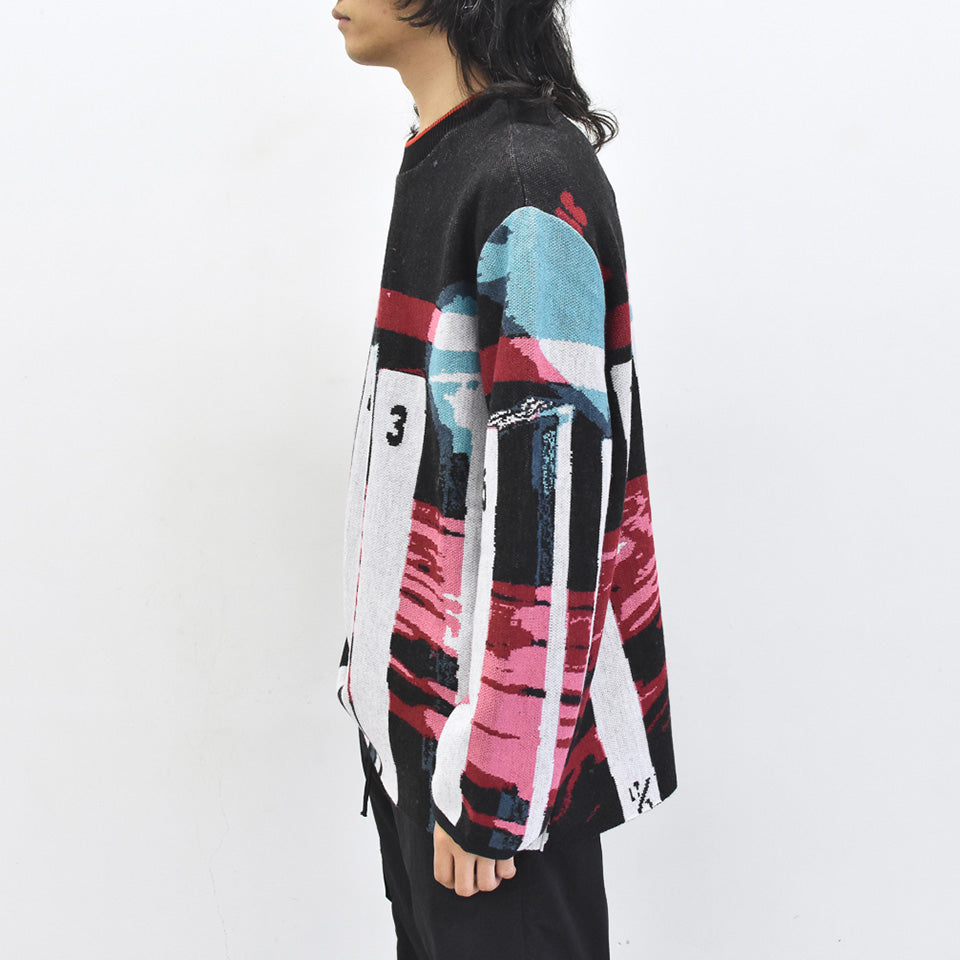 STOF / Double Exposure Knit Sweater - SPACE