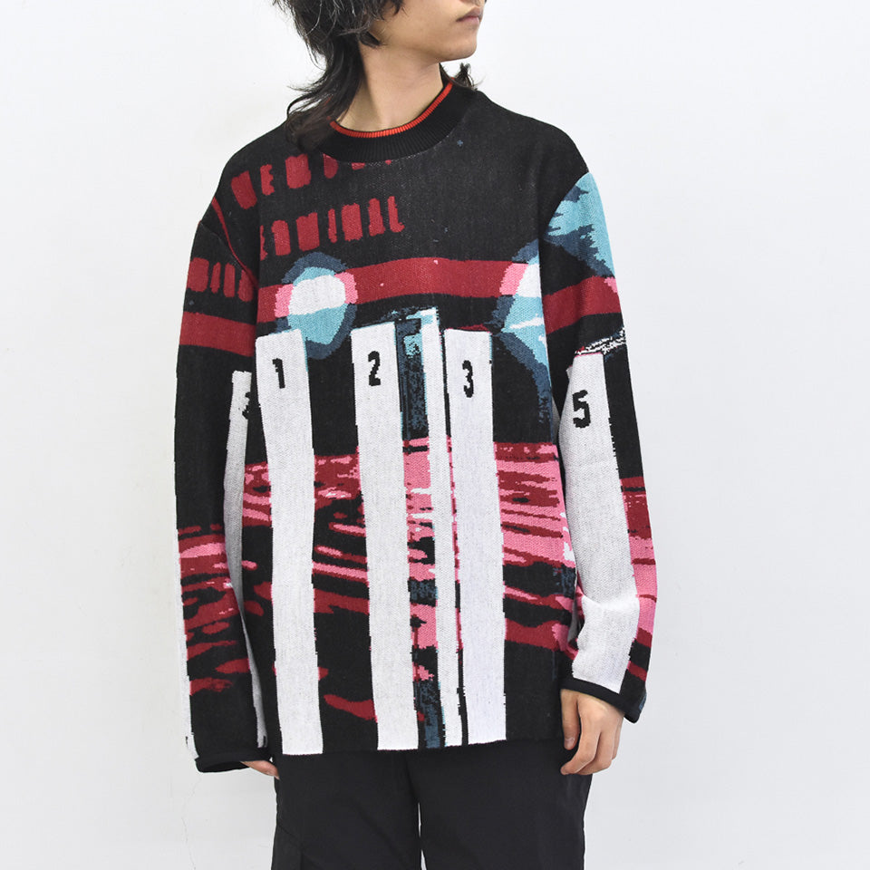 STOF / Double Exposure Knit Sweater - SPACE