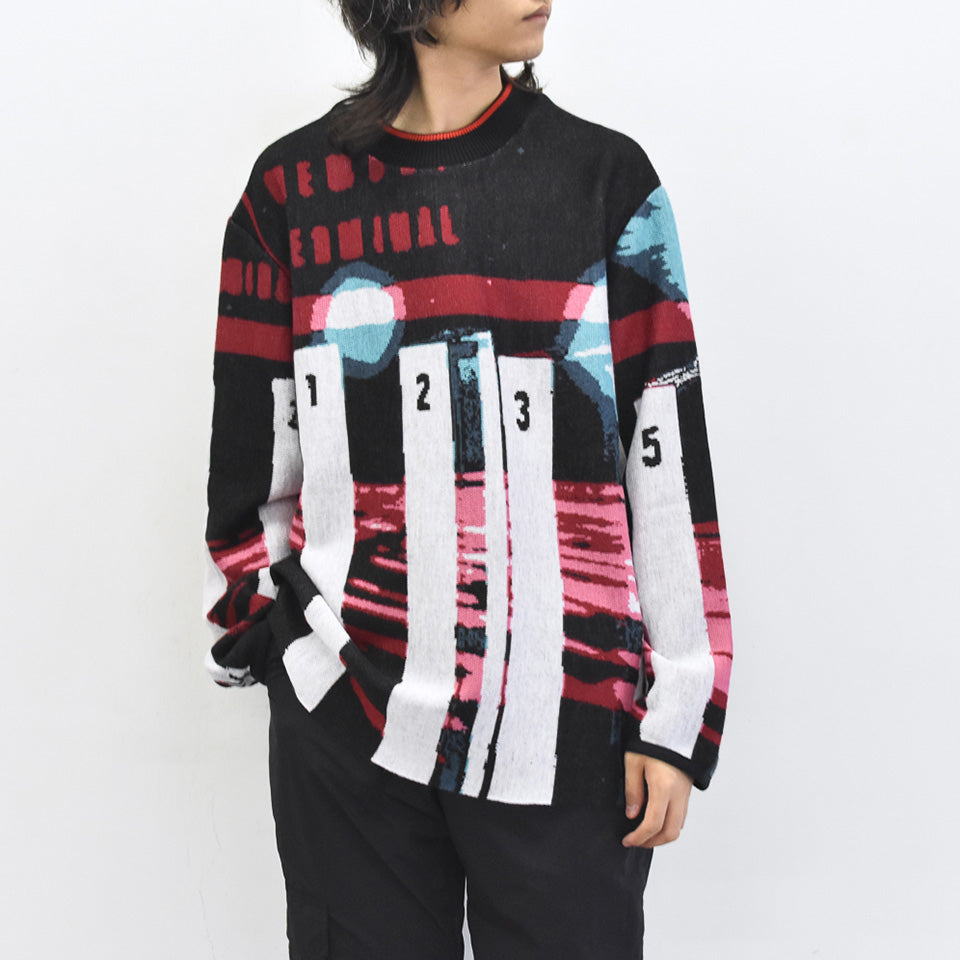 STOF / Double Exposure Knit Sweater - SPACE