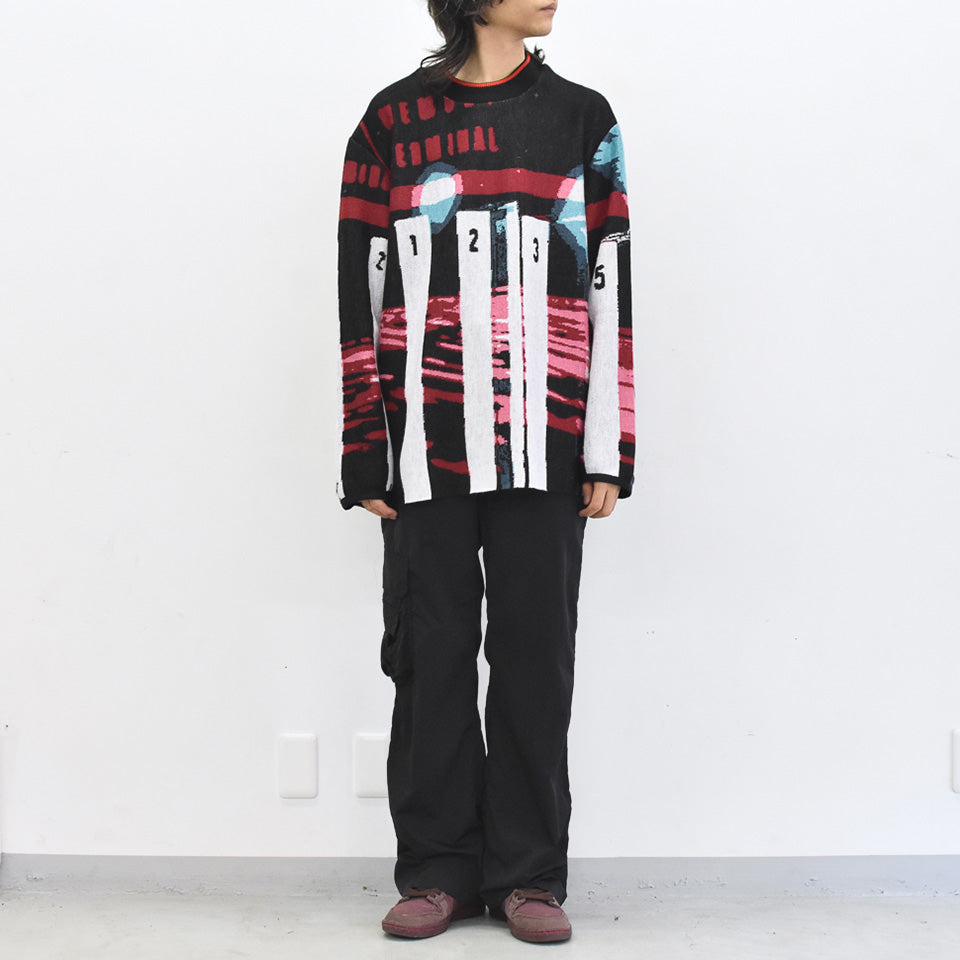 STOF / Double Exposure Knit Sweater - SPACE