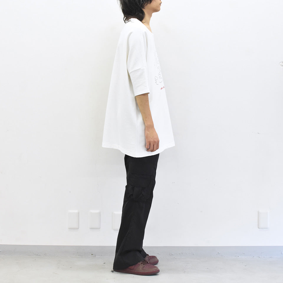 STOF / Oversized Relax Tee/che embroi - WHITE