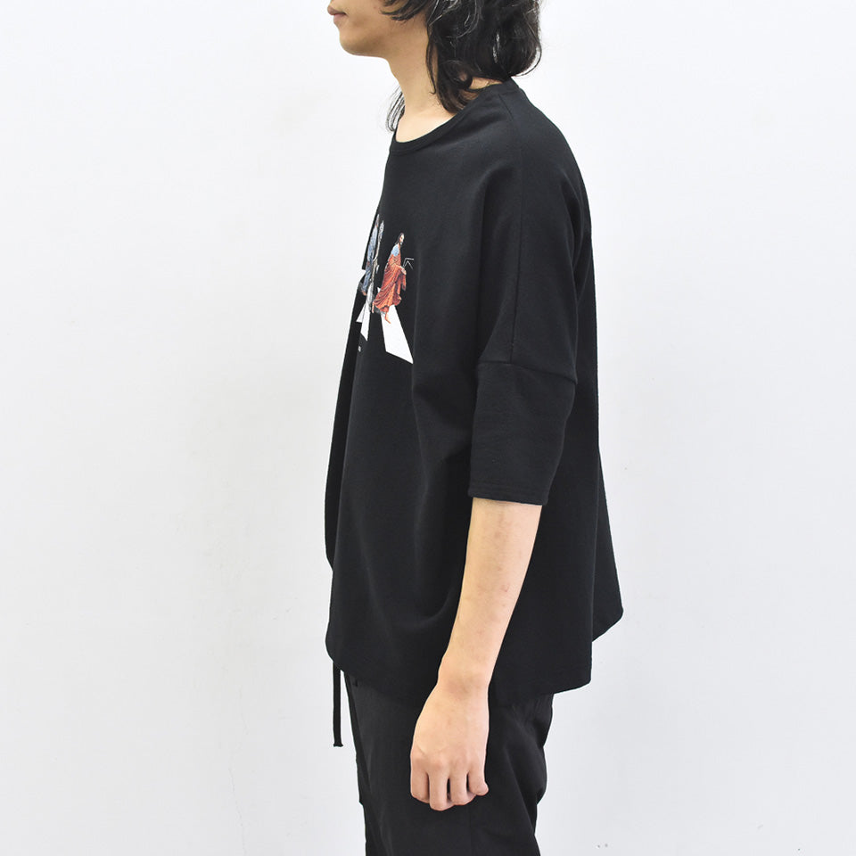 STOF / Oversized Relax Tee/each path - BLACK