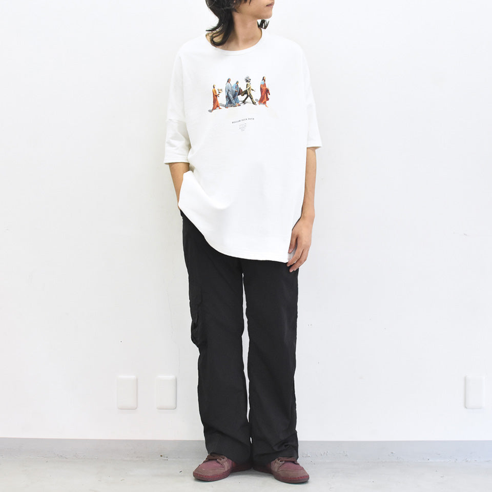 STOF / Oversized Relax Tee/each path - WHITE