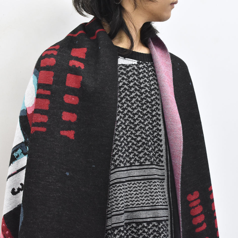 STOF / Double Exposure Knit Stole - SPACE
