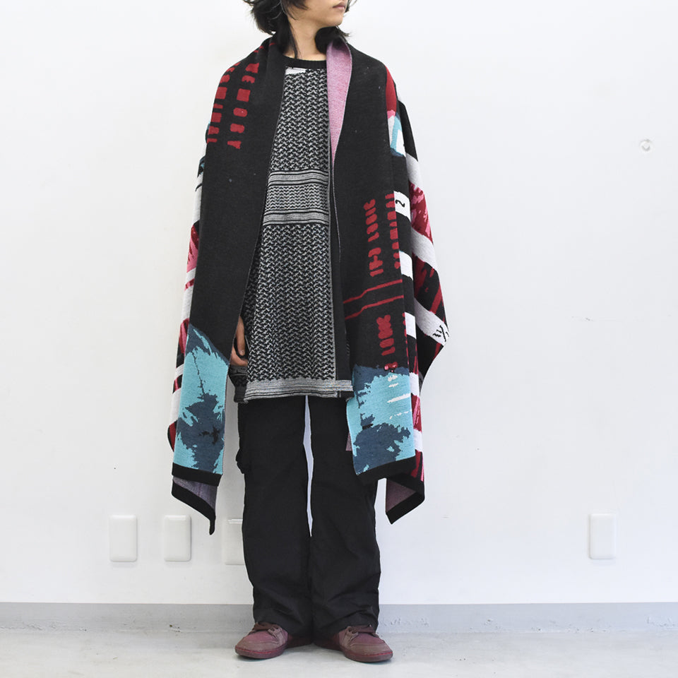 STOF / Double Exposure Knit Stole - SPACE