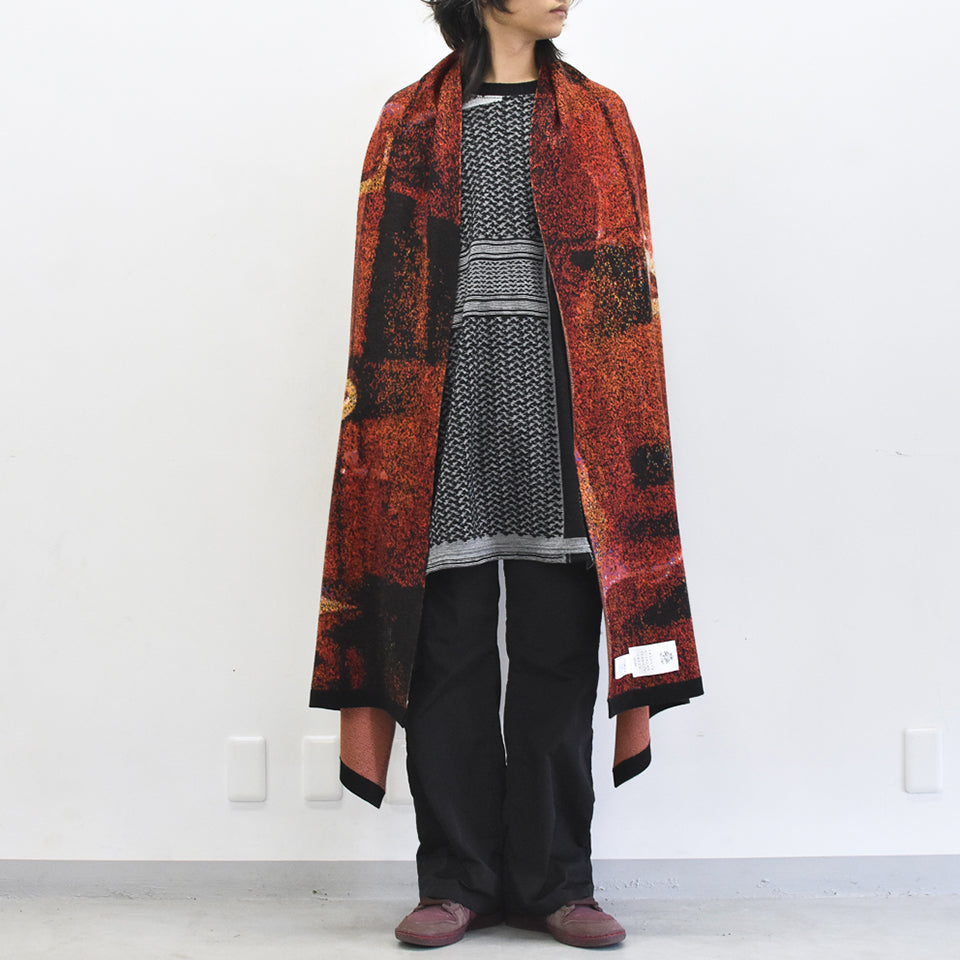 STOF / Double Exposure Knit Stole - VOLCAN