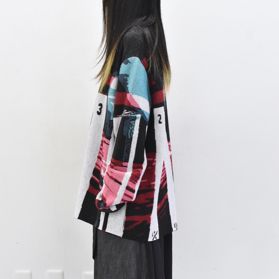 STOF / Double Exposure Knit Sweater - SPACE