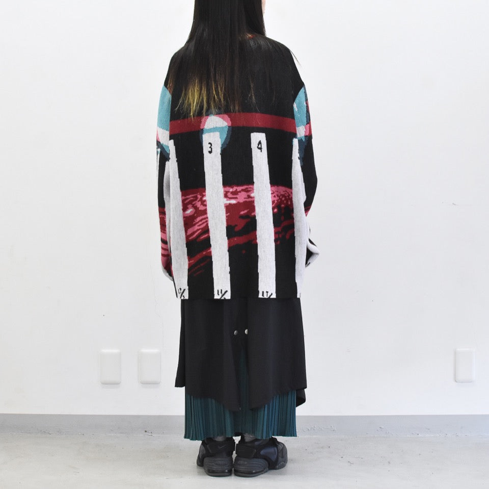 STOF / Double Exposure Knit Sweater - SPACE