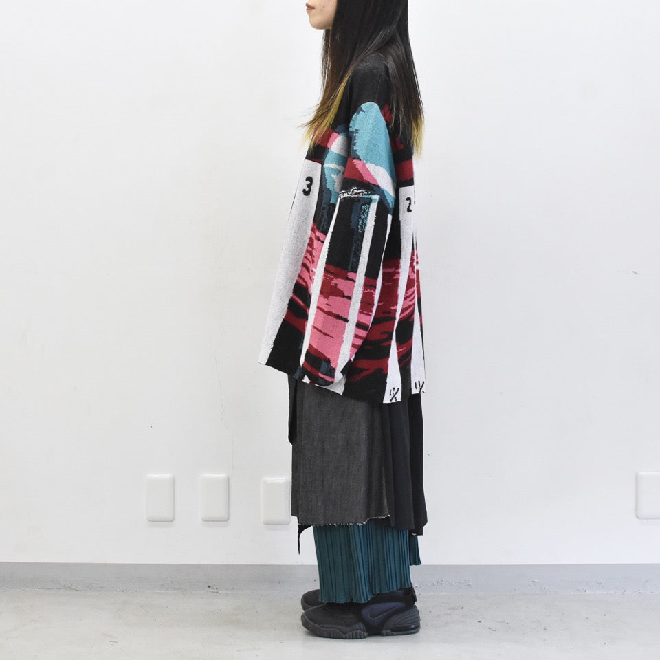 STOF / Double Exposure Knit Sweater - SPACE