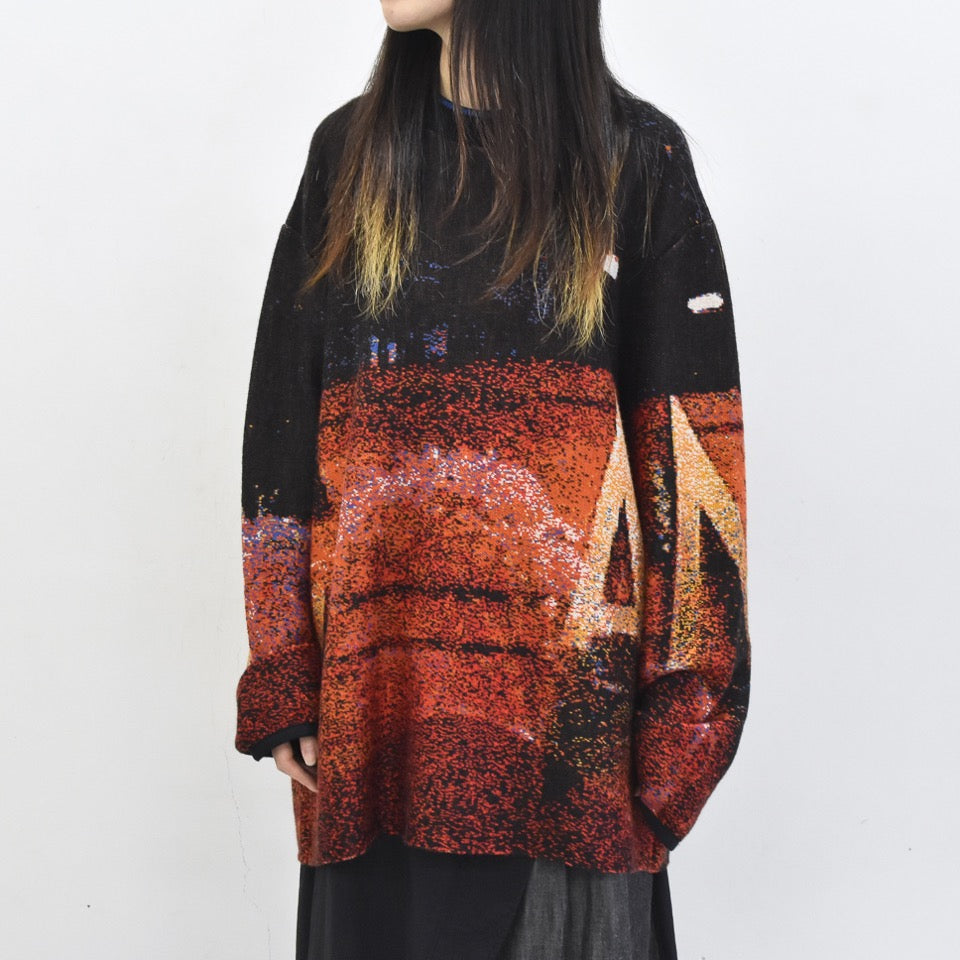 STOF / Double Exposure Knit Sweater - VOLCAN