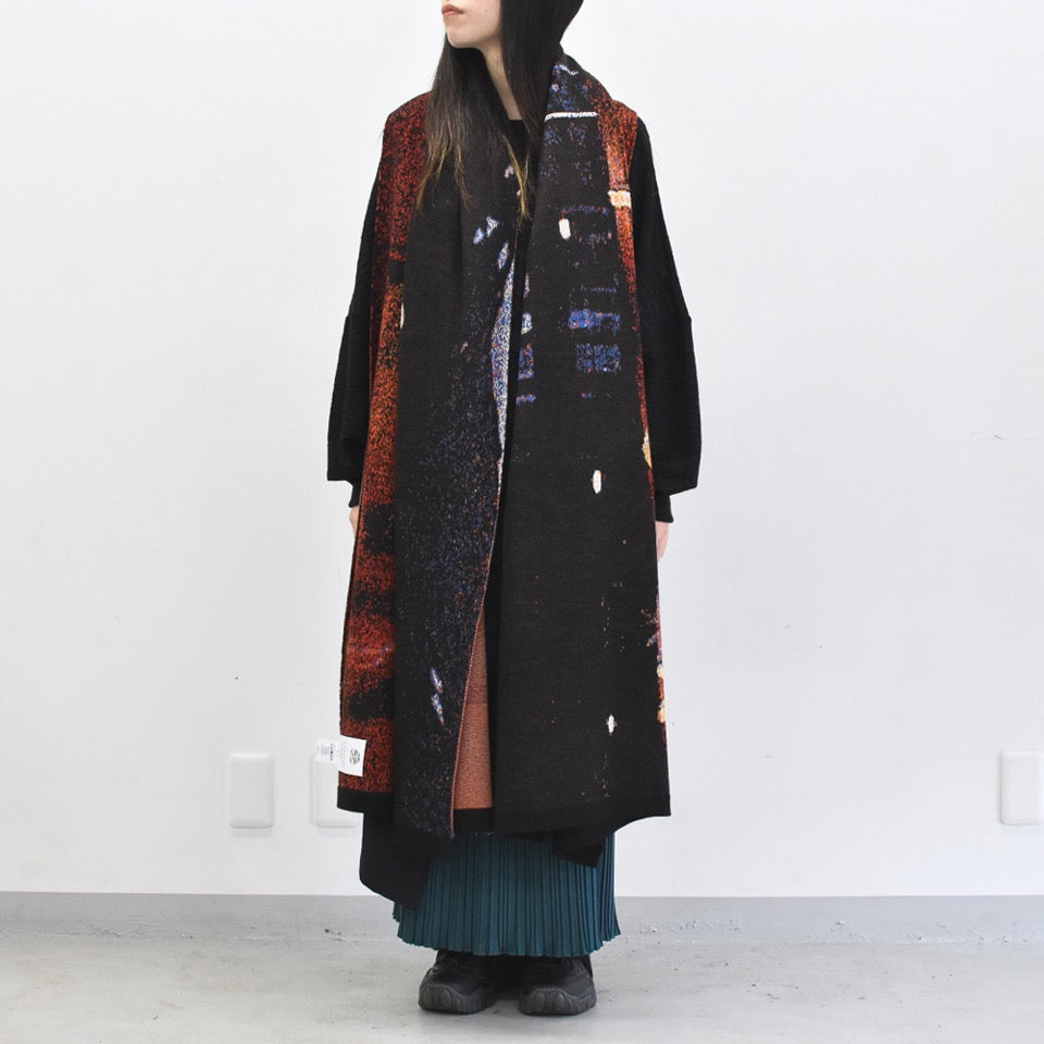 STOF / Double Exposure Knit Stole - VOLCAN