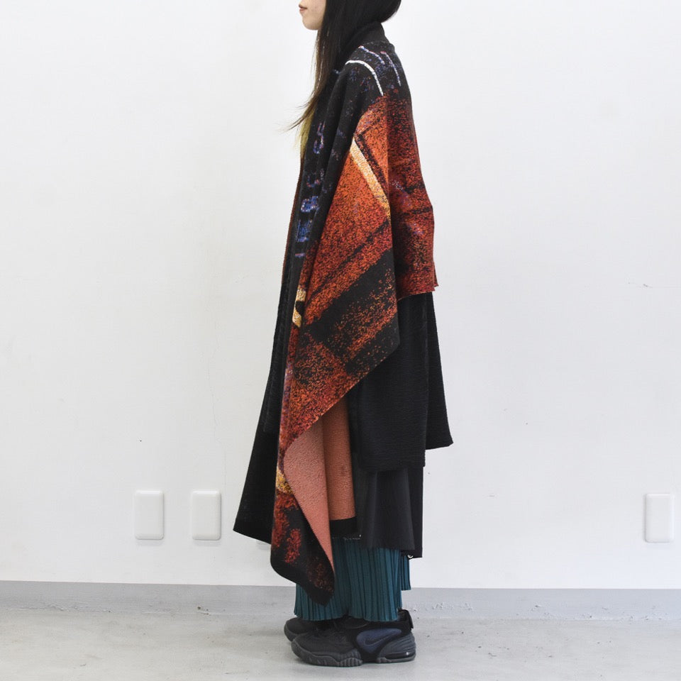 STOF / Double Exposure Knit Stole - VOLCAN