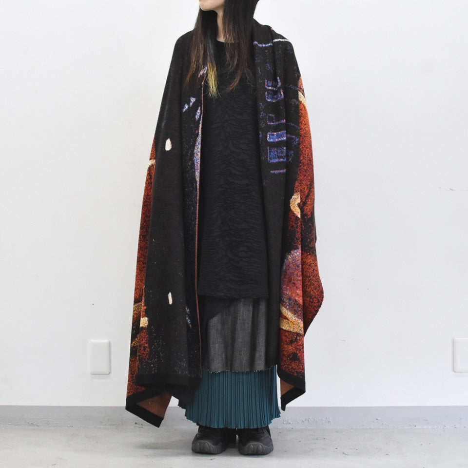 STOF / Double Exposure Knit Stole - VOLCAN