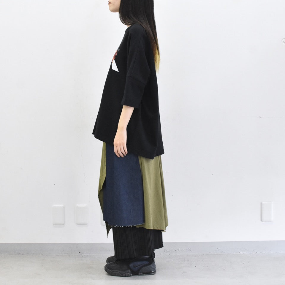 STOF / Oversized Relax Tee/each path - BLACK