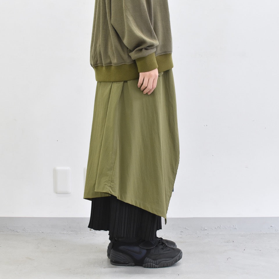 STOF / Trompe l’oeil Layer Skirt - KHAKI