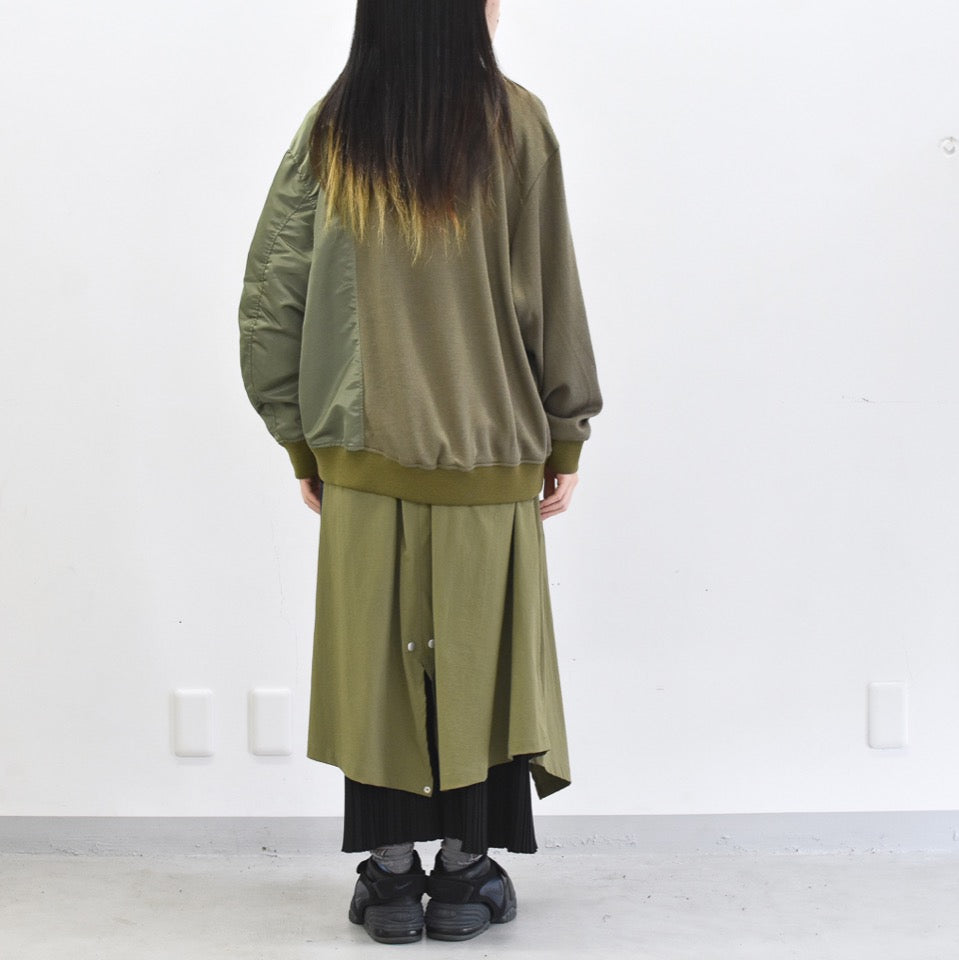 STOF / Trompe l’oeil Layer Skirt - KHAKI