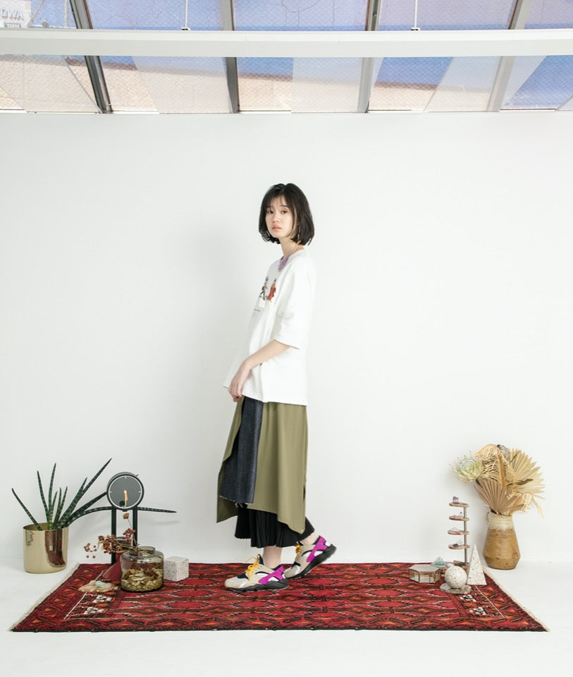 STOF / Oversized Relax Tee/each path - WHITE