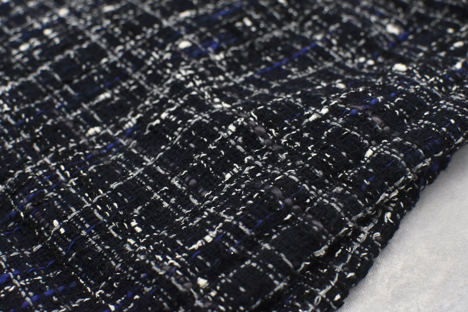 THE JEAN PIERRE / Tweed Dove Coach Shirt - MIDNIGHT BLK
