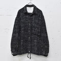 THE JEAN PIERRE / Tweed Dove Coach Shirt - MIDNIGHT BLK