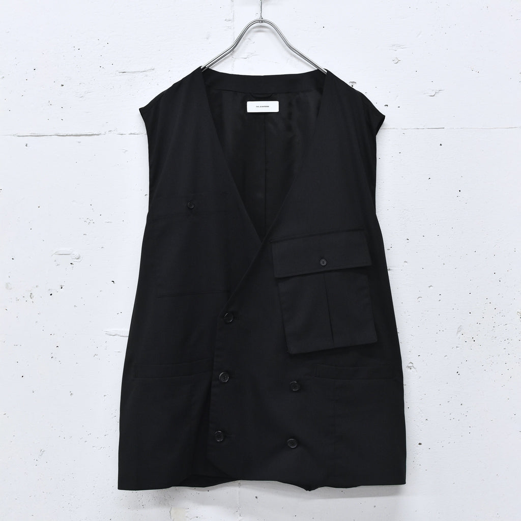 THE JEAN PIERRE / French Army Cargo Jilet - BLACK